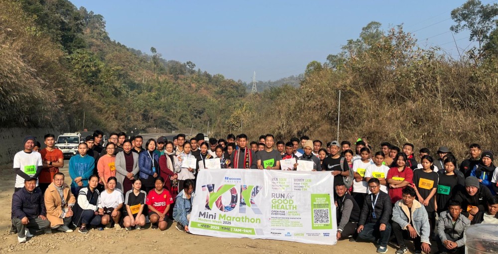 Participants and others during the Open 10K Mini Marathon organised by Modern College.